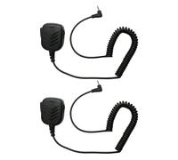 Confezione da 2 microfoni per altoparlanti da spalla, compatibili con microfono PTT Yaesu FT-60R VX-1R VX-2R VX-3R VX-5R Walkie Talkie Remote PTT con cavo rinforzato Radio bidirezionale