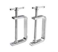 Confezione da 2 morsetti a C per la lavorazione del legno, morsetti a forma di G da 50-100 mm con filettatura liscia, supporto di fissaggio in lega di acciaio per legno e plastica, per officina