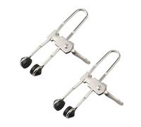 Confezione da 2 morsetti a leva con punte in gomma per soffitto a goccia per montaggio su piastrelle, strumento manuale in acciaio a molla resistente per tenere il livellamento dritto, argento 105 mm