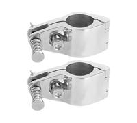 Confezione da 2 morsetti Bimini in acciaio inox, meccanismo a sgancio rapido, resistenti all'acqua salata, per tubi marini da 22 mm/32 mm, morsetto in acciaio inox