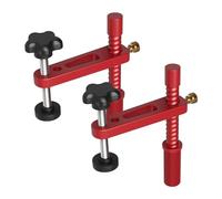 Confezione da 2 morsetti da banco per cani, 19 mm/20 mm, morsetti regolabili MFT da banco in alluminio, a tenuta rapida, per banco da lavoro, per la lavorazione del legno (19 mm)