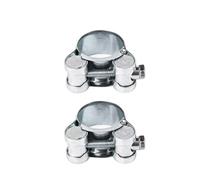 Confezione da 2 morsetti per tubi da 23-25 mm, resistenti e rinforzati, in acciaio zincato (2 pezzi, 23-25 mm)