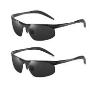 Confezione Da 2 Occhiali Da Sole Da Uomo, Occhiali Da Sole Rettangolari, Occhiali Da Sole Sportivi, Occhiali Da Sole Antiriflesso, Occhiali Da Sole Alla Moda, Occhiali Da Sole Da Guida