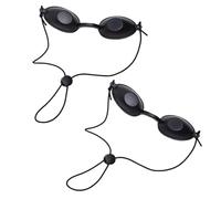 Confezione da 2 Occhialini Protettivi per Solarium UV, Occhiali Infrarossi Speciali per Lampada a Luce Rossa, Lampada Abbronzante per Prendere il Sole, Proteggere Gli Occhi per Beauty Clinic (Nero)