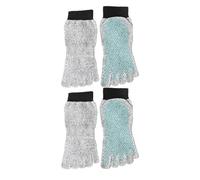 Confezione da 2 paia di calzini da allenamento ad alta resistenza a cinque dita con protezioni rinforzate a piedi nudi per trail walking fitness Five Hiking, Nero , S
