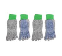 Confezione da 2 paia di calzini da allenamento ad alta resistenza a cinque dita con protezioni rinforzate a piedi nudi per trail walking fitness Five Hiking, Verde, S