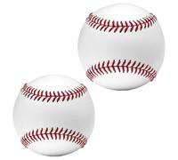 Confezione da 2 palle da baseball, palline da baseball per allenamento della Little League con cuciture cucite a mano e nucleo riempito in sughero, dimensioni ufficiali per gli allenamenti in serie