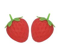 Confezione da 2 palline antistress alla fragola, giocattoli realistici per squish alla frutta per giochi sensoriali e sollievo dallo stress, giocattoli morbidi da spremere per adulti e bambini