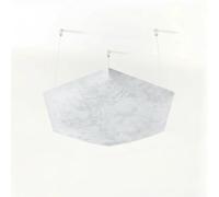 Confezione da 2 pannelli acustici sospesi in velluto con kit per appenderlo, ⌀ 50 cm, assorbimento acustico e controllo dell'eco per casa e ufficio, decorazione geometrica morbida, colore: [HEX-Velvex