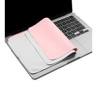 Confezione da 2 panni in microfibra per la pulizia della tastiera da 13", con protezione per tastiera e impronte dello schermo, compatibili con MacBook Pro/Air 13" e MacBook Pro da 14" (grigio e rosa)