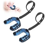 Confezione da 2 paradenti da calcio, morbidi paradenti da calcio, per bambini, sport, boxe, basket, MMA, lacrosse e hockey (blu)