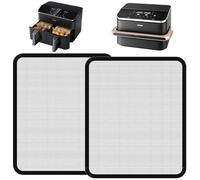 Confezione da 2 paraspruzzi per friggitrice ad aria calda, in acciaio inox, a rete sottile, anti-grasso, con magnete riutilizzabile, accessorio adatto per Cosori