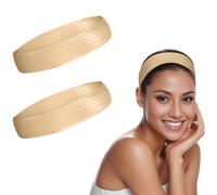 Confezione da 2 parrucche in silicone con impugnatura elastica, per sport, yoga, fascia regolabile, impugnatura trasparente, per donne e uomini, accessori per fissare la parrucca