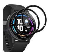 Confezione da 2 pellicole protettive per Garmin Vivoactive 5, 9H+, in vetro temperato antigraffio e infrangibile, trasparenza HD al 99,99%, anti-impronte, senza bolle, copertura completa sensibile al
