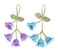 Confezione Da 2 Pendenti Con Mughetto, Pendenti Per Auto, Pendenti In Lana All'Uncinetto, Decorazioni Per Auto, Graziosi Accessori Pendenti