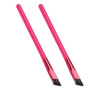 Confezione da 2 pennelli obliqui per sopracciglia con setole sintetiche morbide, set di pennelli professionali per trucco per pelli sensibili, facile manutenzione, pennello quadrato angolato