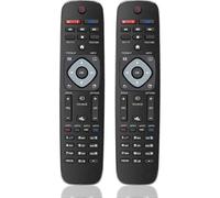 (Confezione da 2) per telecomando sostitutivo per TV Philips, compatibile con tutti i televisori Philips LED/LCD/HDTV/UHD Smart TV (NH500UP)