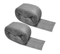 Confezione da 2 pezzi di lana d'acciaio per il controllo dei topi, riempitivo per fori da 7,6 cm x 3,5 m, bloccano gli spazi vuoti, barriere, proteggono dagli animali nei fori, pareti, tubazioni