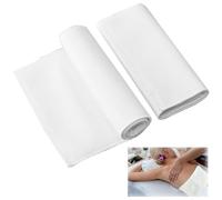 Confezione da 2 pezzi di olio di ricino, in flanella di cotone, riutilizzabili, kit per prevenire perdite di olio di ricino, per fegato, addome, articolazioni (bianco)