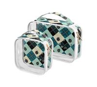 Confezione da 2 pezzi trasparente verde nero Lady Bugs appeso articoli da toeletta da viaggio TSA approvato multifunzionale piccola borsa cosmetica essenziale da viaggio, verde nero signora bug, verde