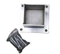 Confezione da 2 piastre di base for colonna quadrata - Ancoraggio for palo di recinzione in legno con fondo chiuso e kit di installazione for calcestruzzo(145x145mm)