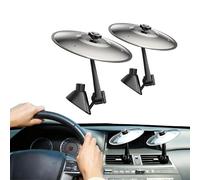 Confezione da 2 piatti argentati per auto, diametro 14 cm, mini piatto crash per divertimento ritmico infinito sulla strada, regalo per amanti della musica