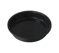 Confezione da 2 piattini in plastica nera per vasi da 10,2 a 25 cm, vassoi di drenaggio rotondi in polipropilene con base ispessita, resistenti all'acqua, per giardinaggio e decorazione della casa