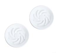 Confezione da 2 piattini in resina per interni ed esterni, robusti vassoi antigoccia che aiutano a gestire l'acqua in eccesso e a mantenere la salute delle piante (11,5 cm, bianco)