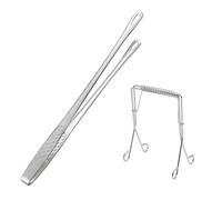 Confezione da 2 pinze per barbecue ergonomiche con molla | Pinza per barbecue in 2 parti, immune all ' ossidazione, per attività primaverili, sviluppata per girare la carne e