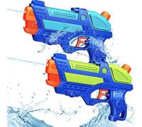 Confezione da 2 pistole ad acqua per bambini, pistole ad acqua, pistole a spruzzo per l'estate, piscina, giardino, spiaggia, miglior giocattolo estivo per combattimento dell'acqua, regalo per ragazzi
