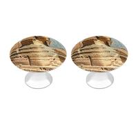 Confezione da 2 pomelli rotondi a forma di sfinge da 2,8 cm, in acciaio inossidabile, per cassettiera, con viti, maniglie per porte, accessori da cucina, per bagno, armadio, porta armadio