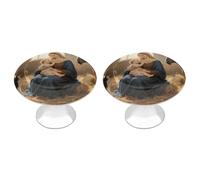 Confezione da 2 pomelli rotondi da 2,8 cm per cassetti della Madre Maria, in acciaio inox, con viti, maniglie decorative per cassettiera, armadio, porta, armadio, armadio, facile da installare