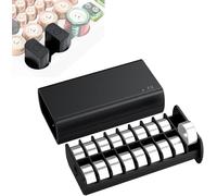 Confezione da 2 porta batterie LR44, custodia a bottone per 36 batterie LR44/AG13/A76/357/SR44/SR1153/SG13/LR1154, contenitore rotondo a bottone, adatto a slot D e design estraibile