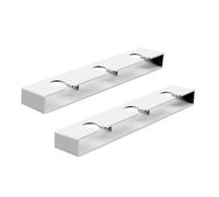 Confezione da 2 portabicchieri da vino per bar e cucina, appendiabiti sottosopra, nero e bianco, 33,5 x 5 x 3,3 cm, in plastica per risparmiare spazio e uso antiruggine