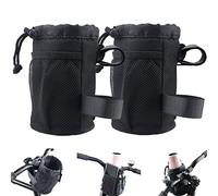 Confezione da 2 portabicchieri per manubrio della bicicletta, con tasca in rete Oxford, porta bevande per telefono per mountain bike, bici da strada, e-bike, biciclette per bambini, sedie a rotelle