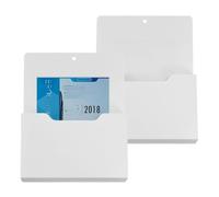 Confezione da 2 portacartelle magnetici,portadocumenti A4, portadocumenti, portalettere, portaoggetti per ufficio, portapenne magnetici, portacarte magnetici,portadocumenti con potenti magneti, Bianco