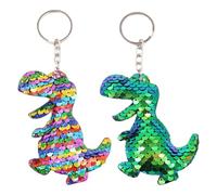 Confezione Da 2 Portachiavi Dinosauro Con Paillettes, Portachiavi Creativi, Ciondoli Per Borse, Portachiavi Per Bambini Con Paillettes, Portachiavi Carini
