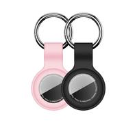 Confezione da 2: portachiavi Linsaner in silicone compatibile con AirTag Case Air Tag Custodia in silicone AirTag Portachiavi Air Tag Portachiavi Compatibile con Apple AirTag GPS Accessori Cercatore