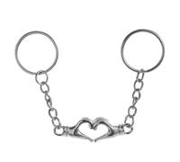 Confezione da 2 portachiavi unici con gesto d'amore, in lega, adatti per borse e chiavi, regalo di compleanno, Argento, Taglia unica