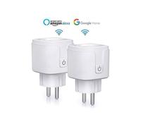 Confezione da 2 prese intelligenti Wi-Fi da 16 A compatibili con Android, iOS, Amazon Alexa e Google Home Assistant