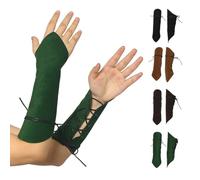 Confezione da 2 protezioni medievali per braccio, unisex, con braccio, braccio, braccio, armatura (verde)