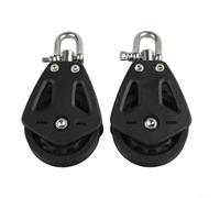 Confezione da 2 pulegge in nylon resistente, puleggia singola, hardware marino per barche a vela, capacità di 10 mm, carico di lavoro 460 kg
