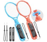 Confezione da 2 racchette da tennis per controller Nintendo Switch 2, accessori da gioco per interruttore febbre da tennis 2/assi, cordino separabile impugnatura per Nintendo Switch 2/1/OLED