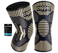 (Confezione da 2) Rame Ginocchiera Ortopedica, Tutore Ginocchio per Menisco, Artrosi, Legamenti, Fascia Ginocchiere Sportiva, Palestra, Supporto per Ginocchio da Uomo/Donna, Knee Support