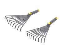 Confezione da 2 rastrelli ergonomici a 9 denti Rastrelli in plastica leggeri a nove punte