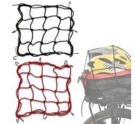 Confezione da 2 reti cargo per moto, Ragno Moto Elastico,rete elastica per casco, moto, bicicletta, Rete Elastica Moto, Rete Elastica, Corde Elastiche con Ganci(40 x 40 cm)