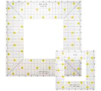 Confezione da 2 righelli in acrilico per trapuntatura, modelli quadrati da 16,5 e 32,5 cm per taglio, righello per patchwork fai da te, per macchine da cucire, forniture per trapuntatura per