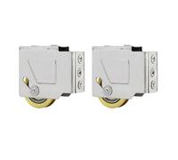 Confezione da 2 robusti cuscinetti a rotelle in acciaio inox doppio ottone, accessori per porta doccia e mobili, meccanismo scorrevole liscio