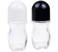 Confezione da 2 Roll-On in Vetro Deodorante - Bottiglie Vuote con Pallina Roll-On, Bottiglie Roll-On per Oli, Applicatore per Protezione Solare, Bottiglie per Oli Essenziali Ricaricabili (30 ML)