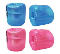Confezione da 2 rotoli di galleggianti con braccio on/off - doppia valvola, grandi dimensioni per adulti e bambini 6-12 (22,7-99,8 kg, blu e rosa)